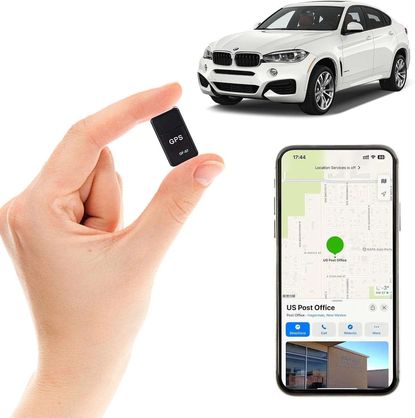 GF07 Wireless Mini Magnetic GPS Tracker for Car, Bike & Bag – Real Time Location Tracking Device