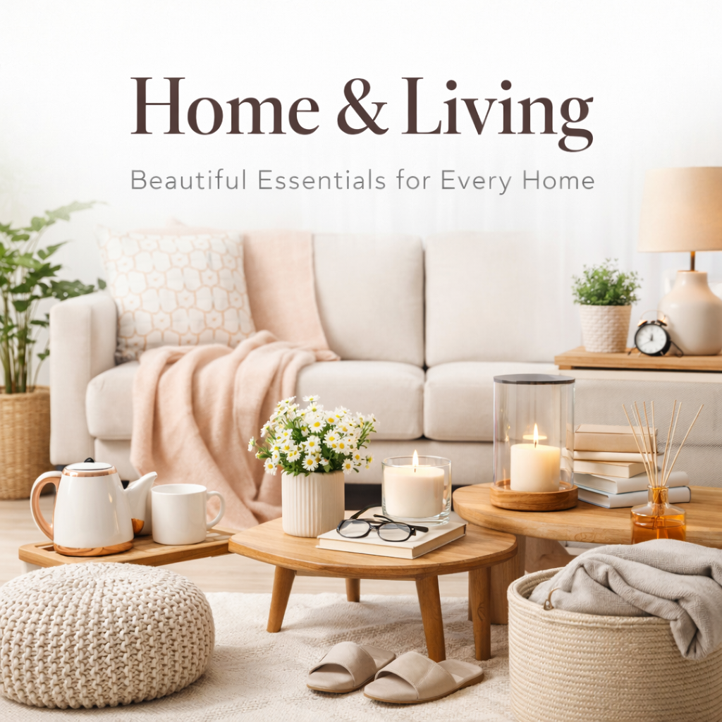 Home & Living collection cover image showing modern home decor and lifestyle essentials in Pakistan