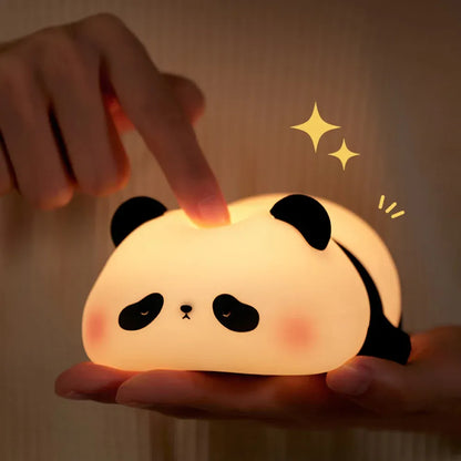 Cute Panda Night Light – Soft Silicone Bedside Lamp for Kids & Adults